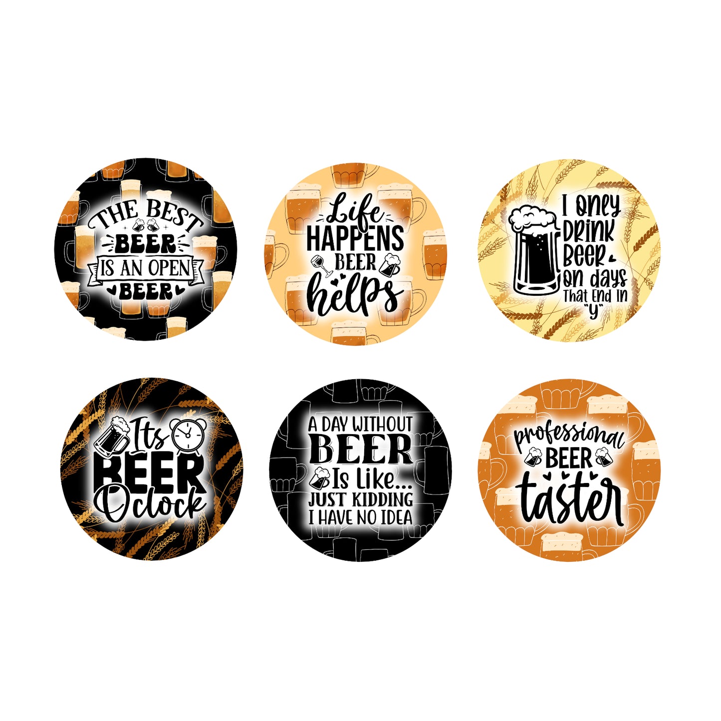 Ceramic Coaster Set - Beer