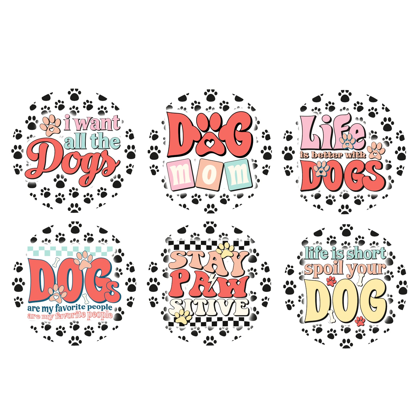 Coaster Set - Dog Quotes