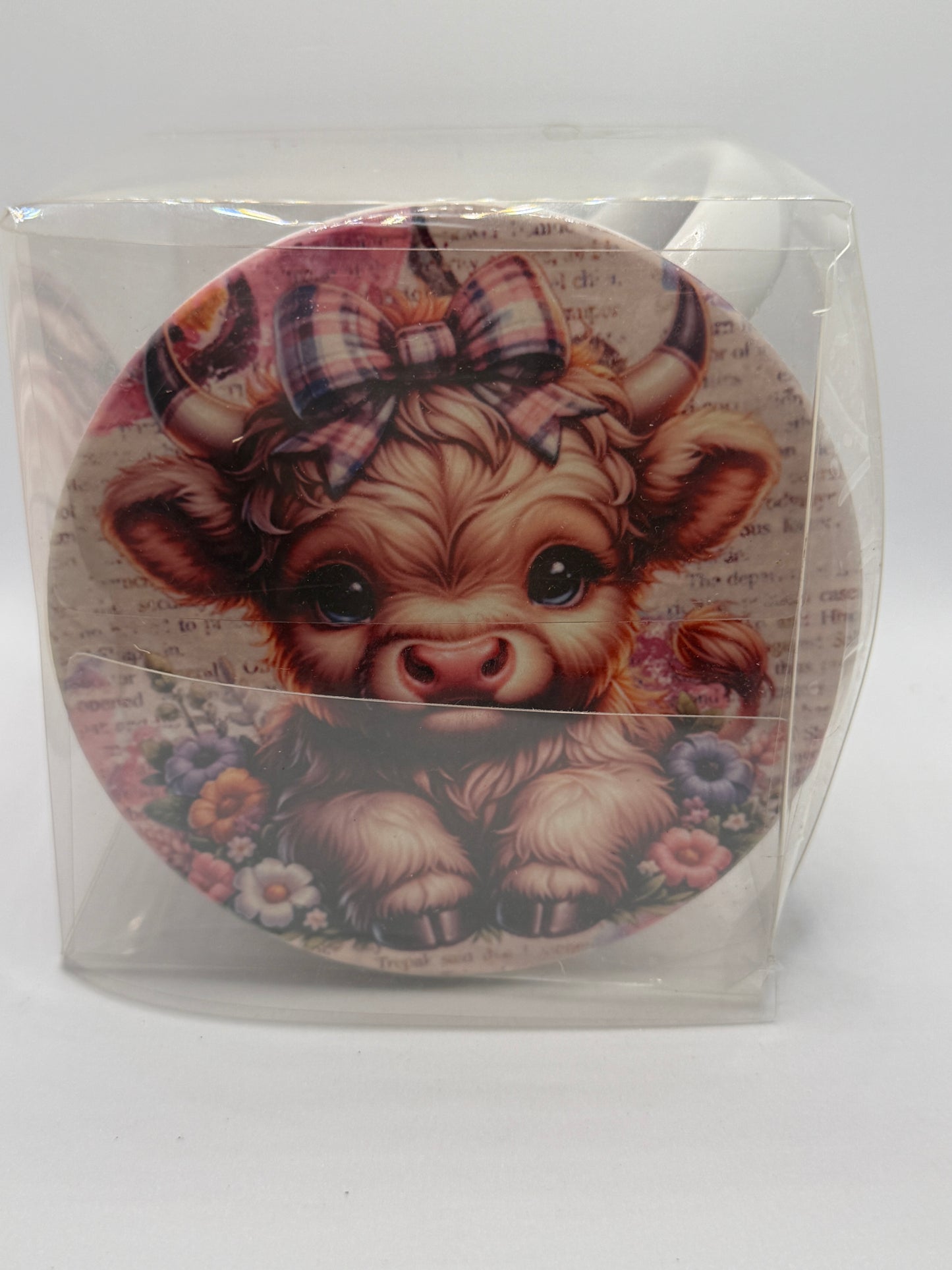 Ceramic Mug and Coaster - Highland Cow