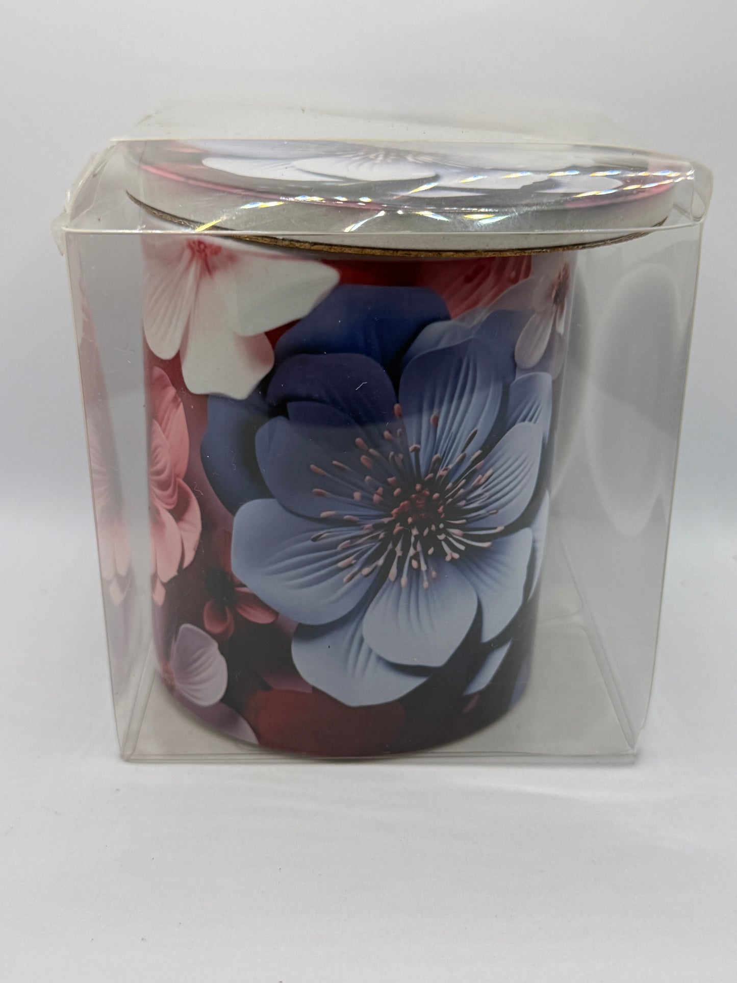 Ceramic Mug and Coaster - Blue Floral