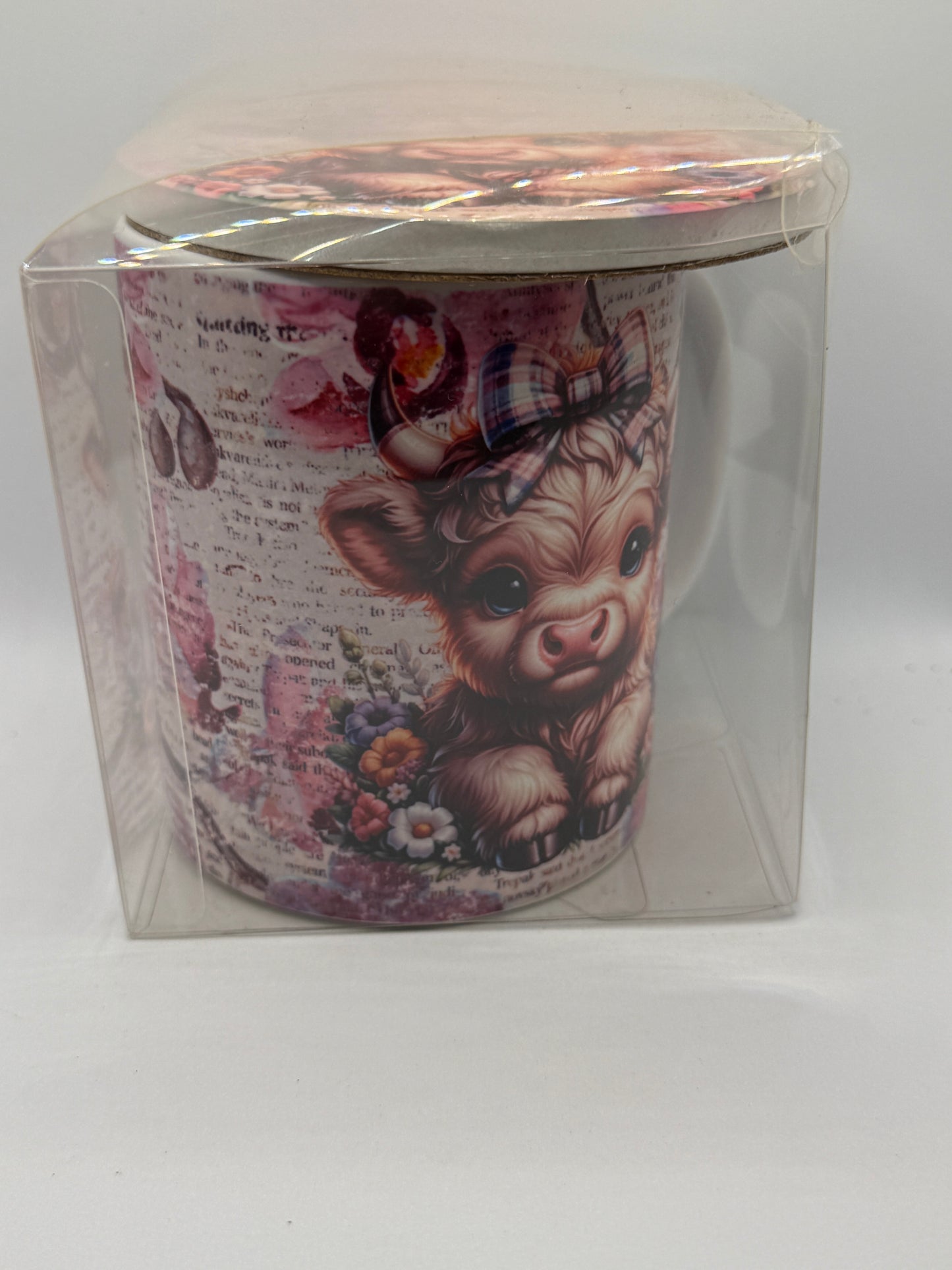 Ceramic Mug and Coaster - Highland Cow