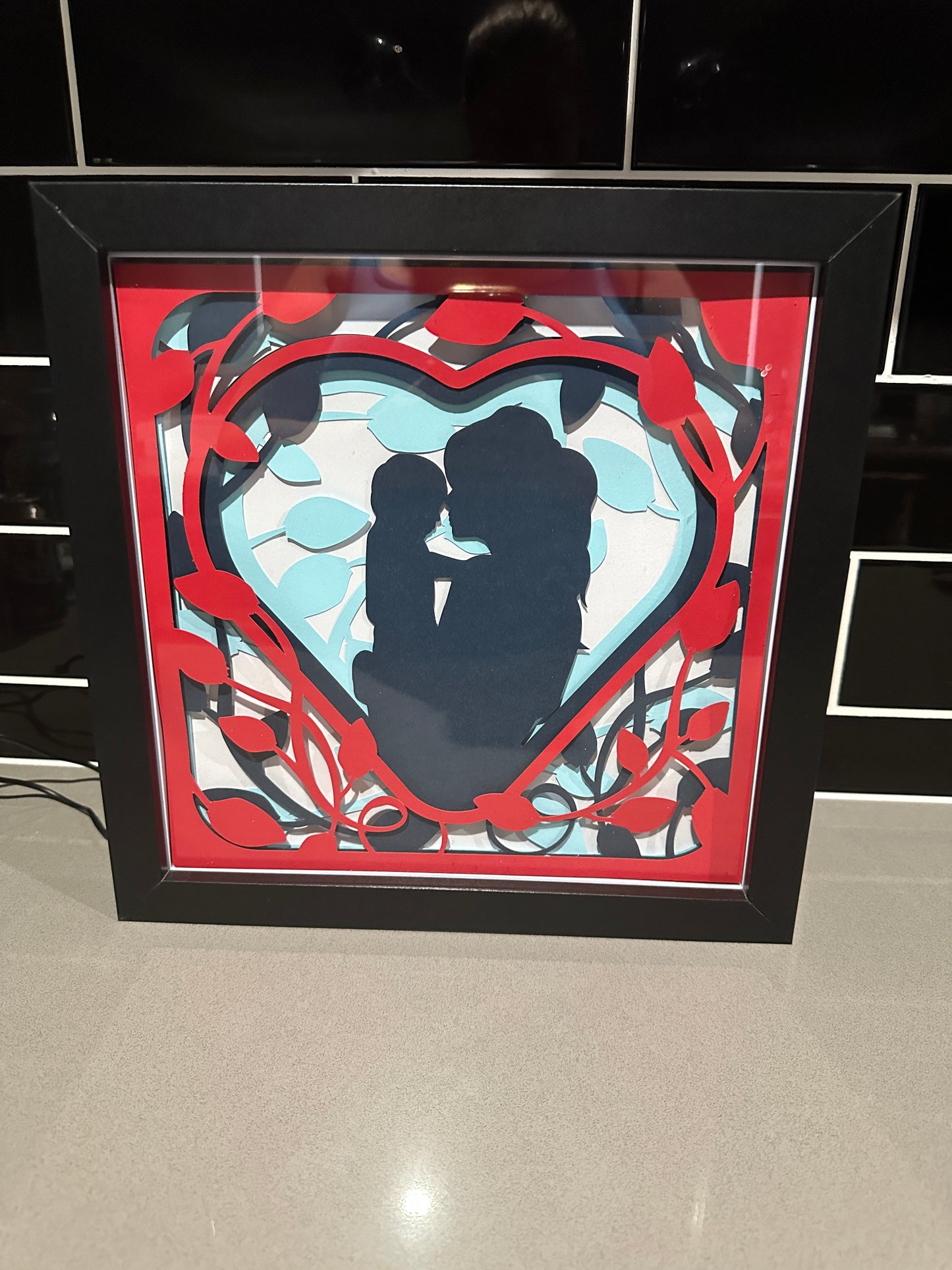 Shadow Box - Mother with Baby