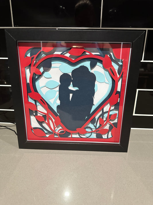Shadow Box - Mother with Baby