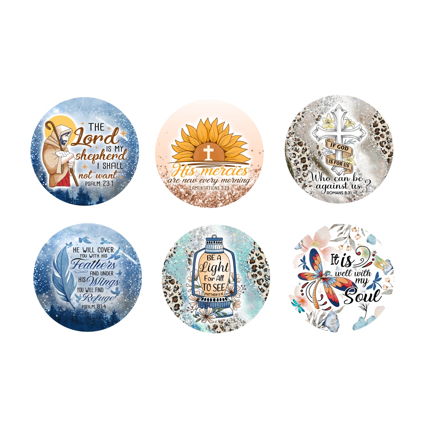 Ceramic Coaster Set - Christian Quotes