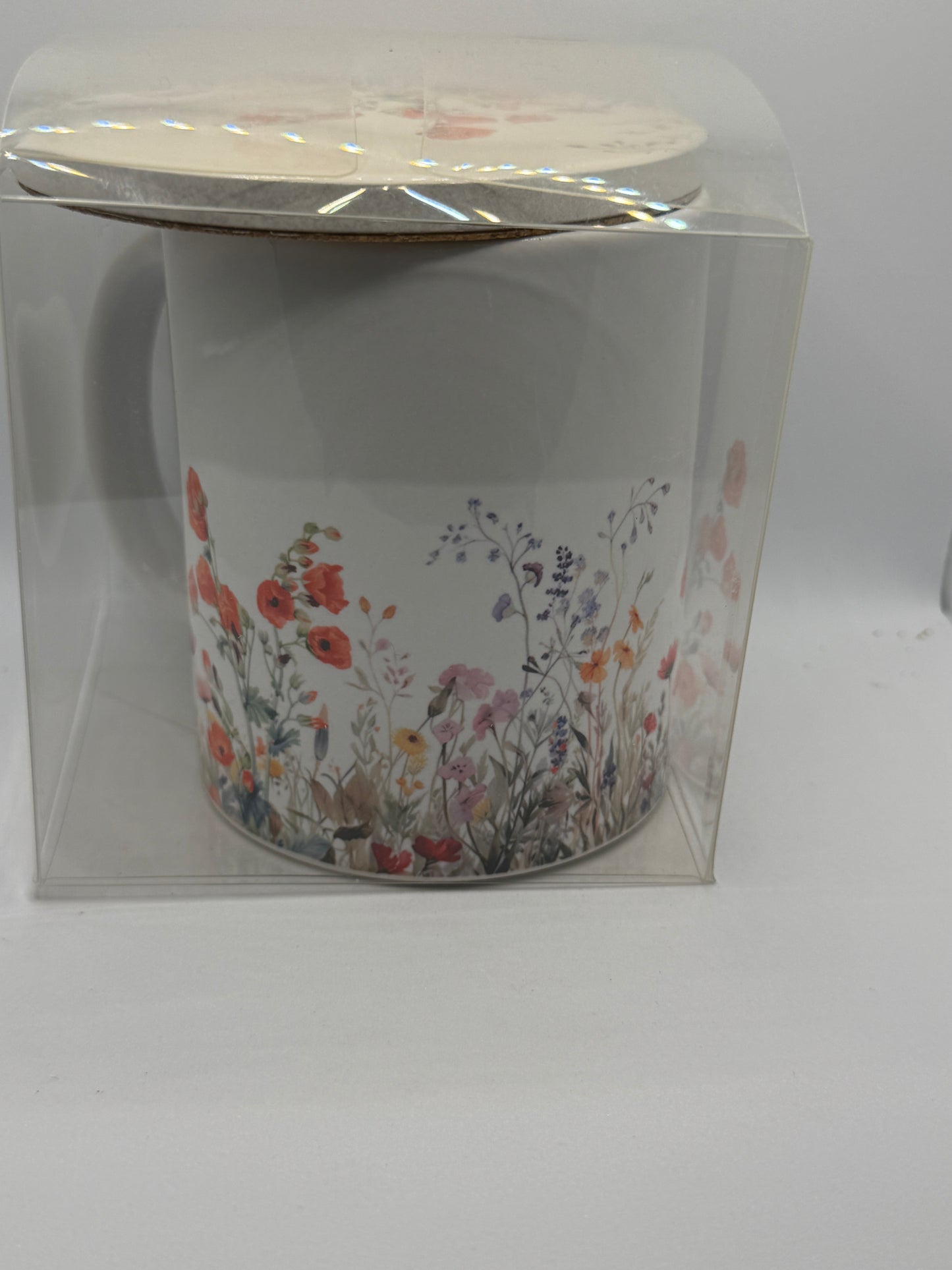 Ceramic Mug and Coaster - Flowers