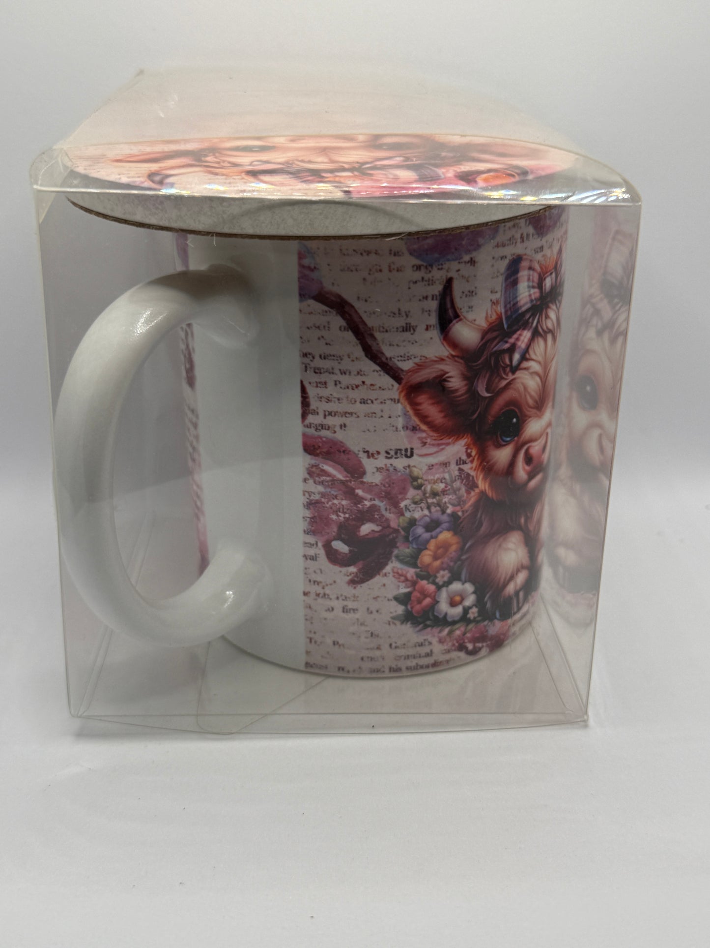 Ceramic Mug and Coaster - Highland Cow