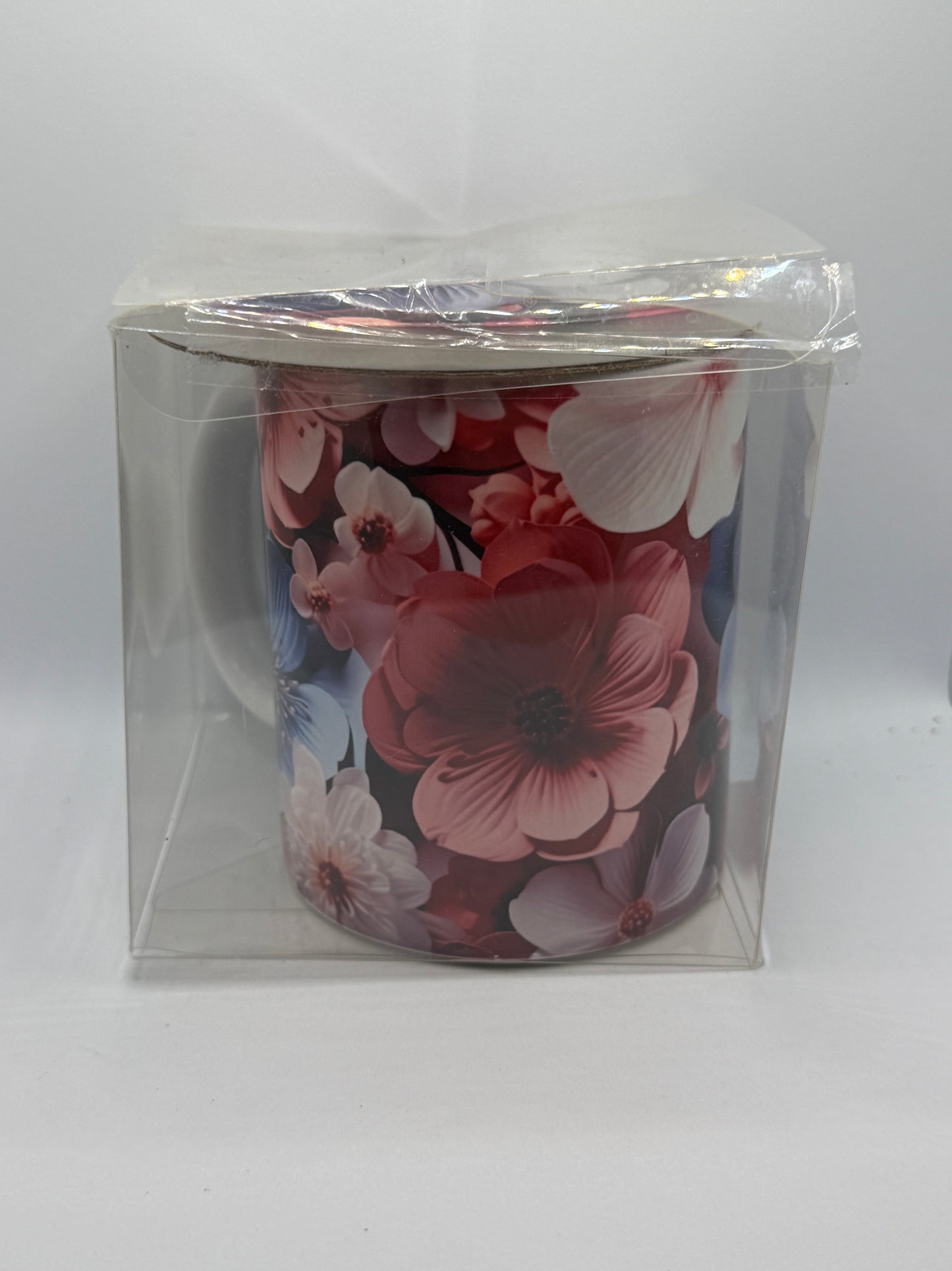 Ceramic Mug and Coaster - Blue Floral