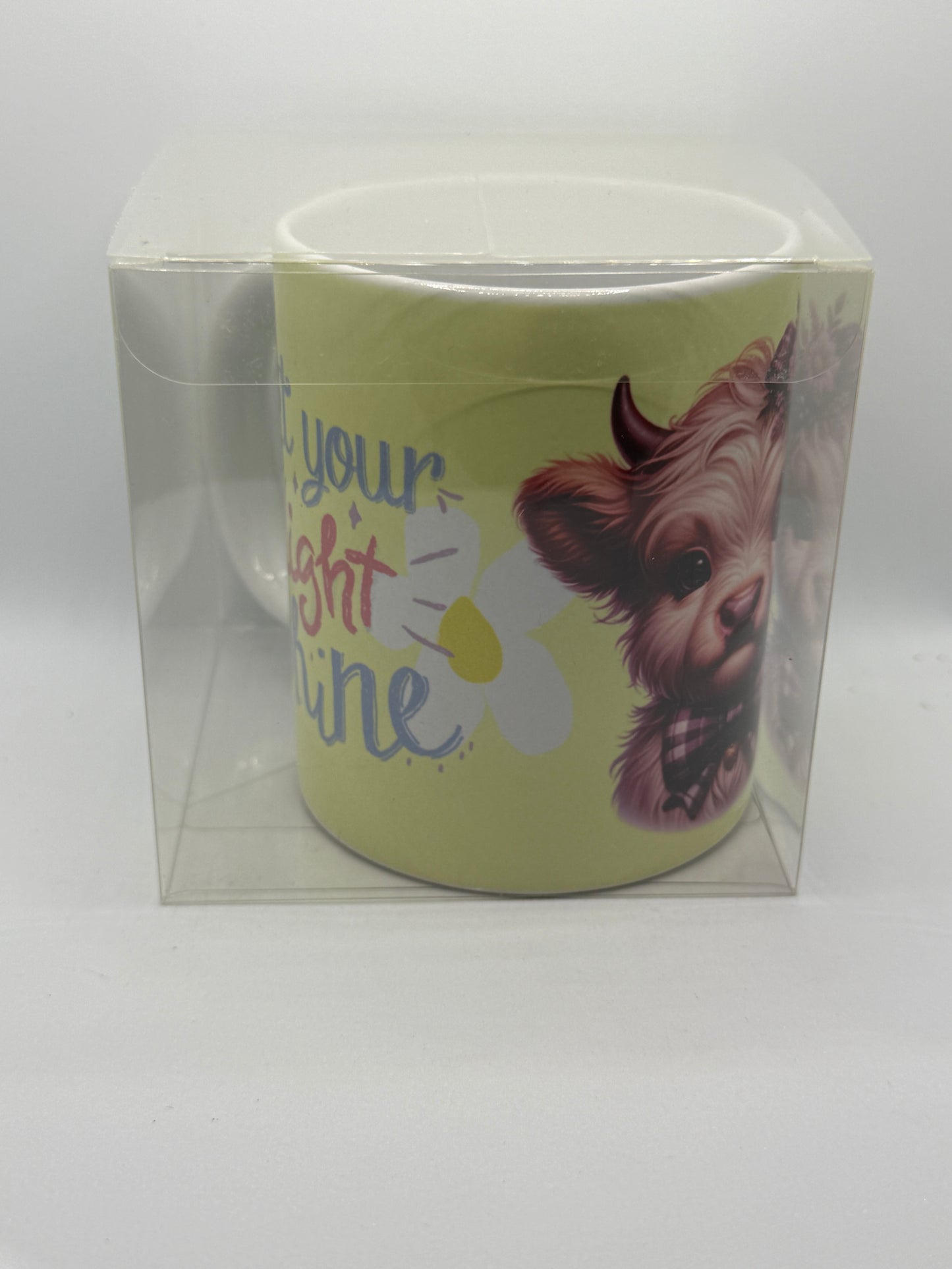 Ceramic Mug - Highland Cow Green