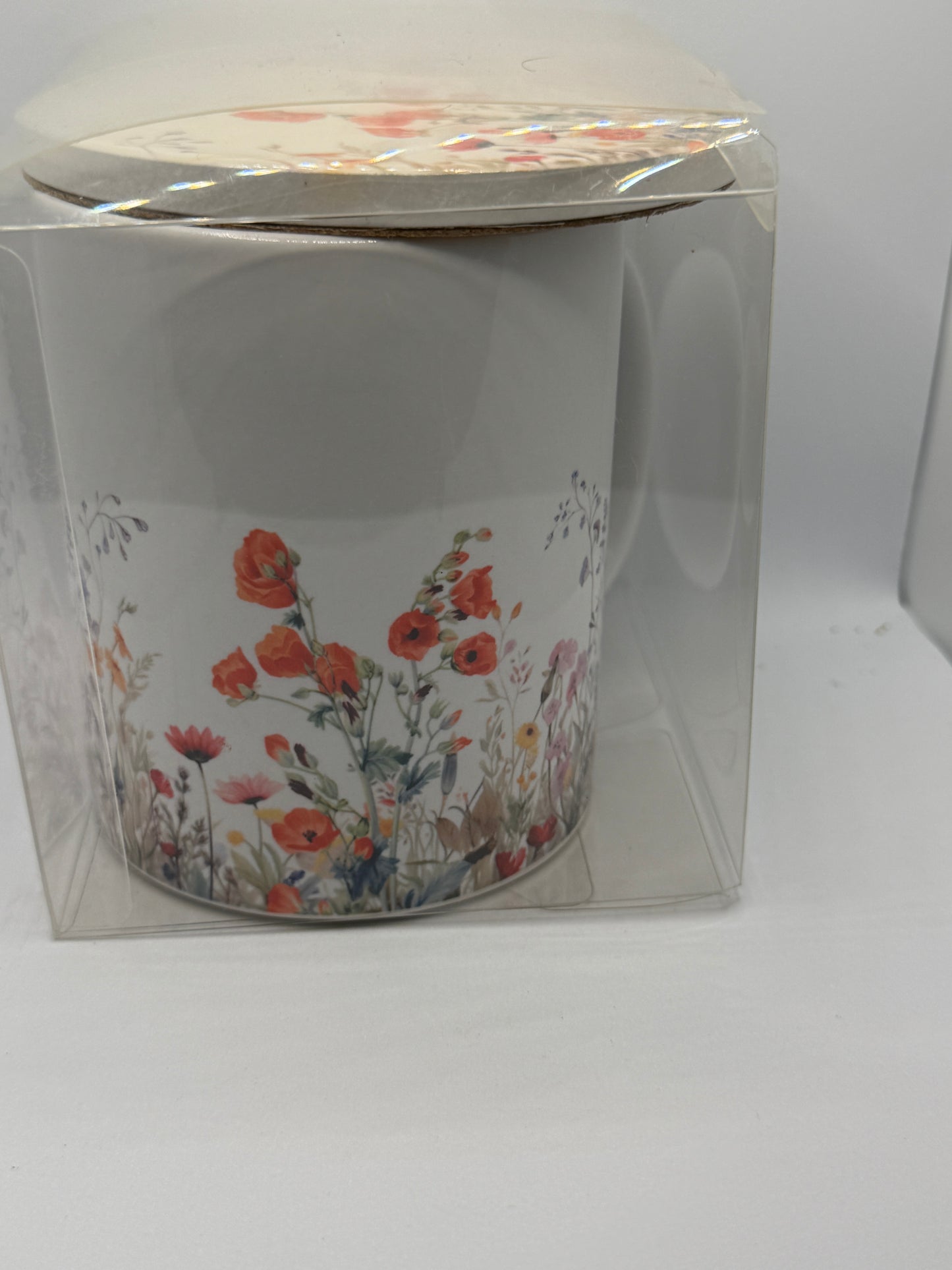 Ceramic Mug and Coaster - Flowers