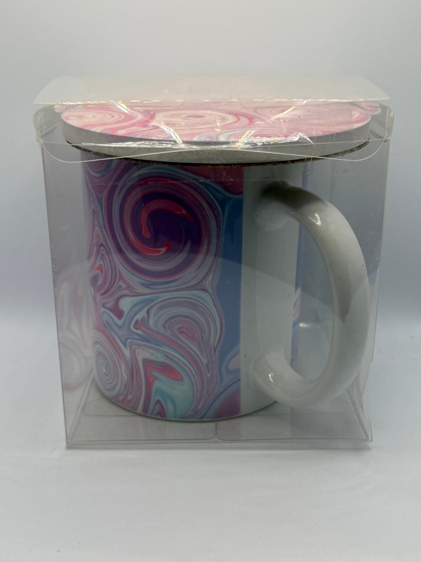 Ceramic Mug and Coaster - Swirls