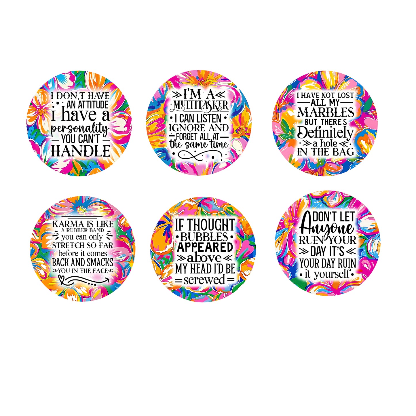 Ceramic Coaster Set - Funny