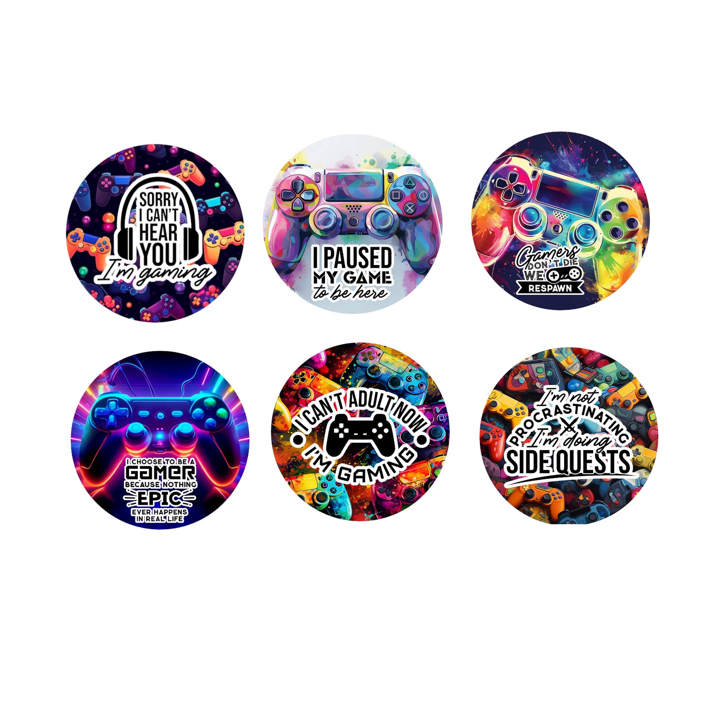 Ceramic Coaster Set - Gaming