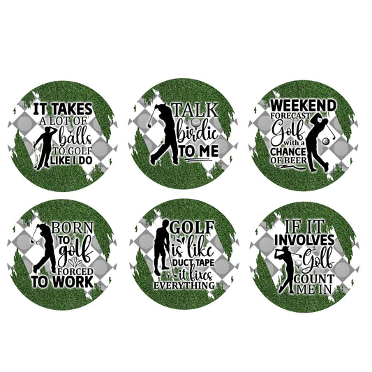 Coaster Set - Golf