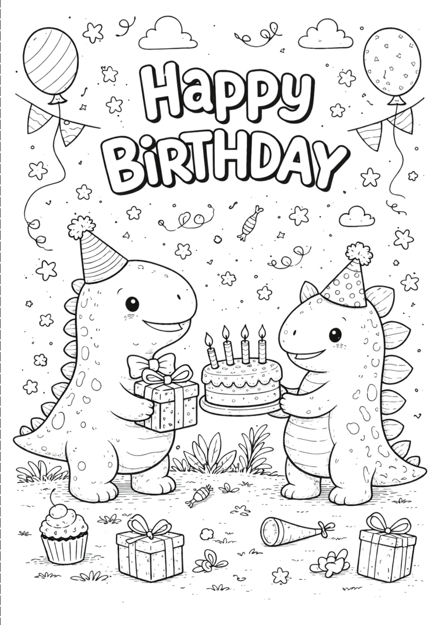 Birthday Colour In Card Pack #4