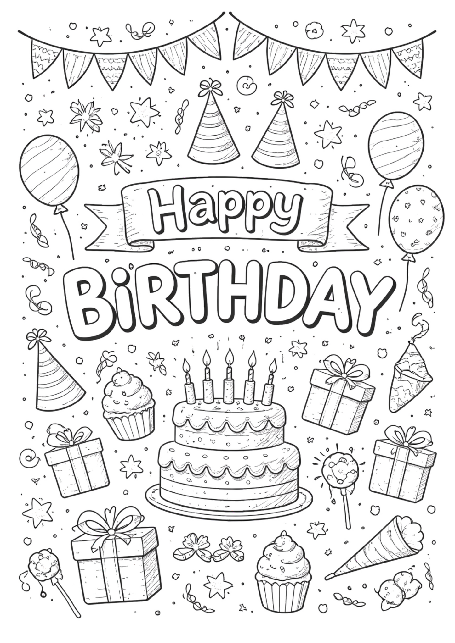 Birthday Colour In Card Pack #3