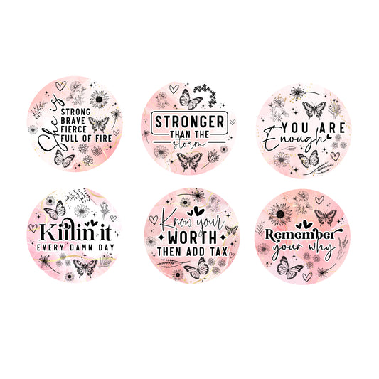 Ceramic Coaster Set - Positive Affirmations