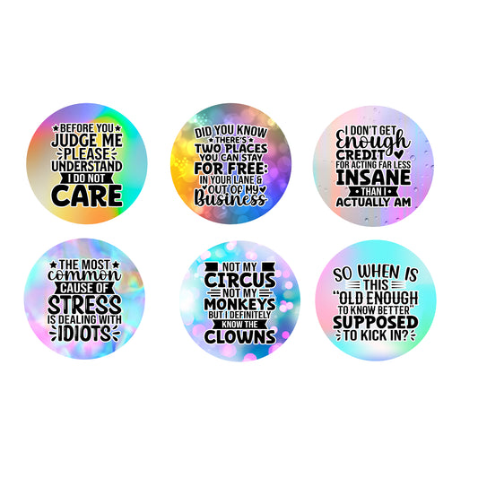 Ceramic Coaster Set - Sarcastic Quotes