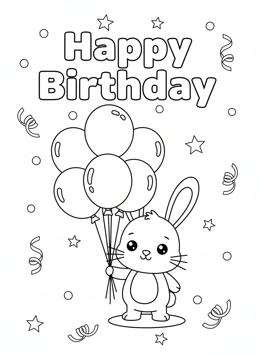 Birthday Colour In Card Pack #2