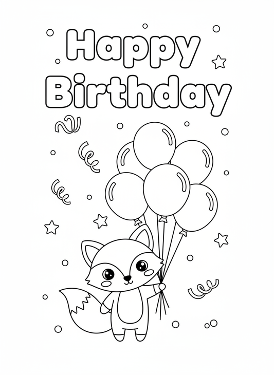 Birthday Colour In Card Pack #6