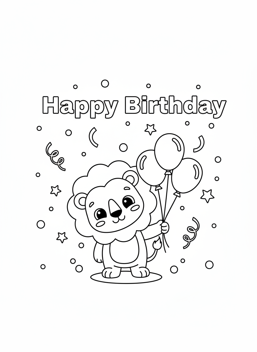 Birthday Colour In Card Pack #5