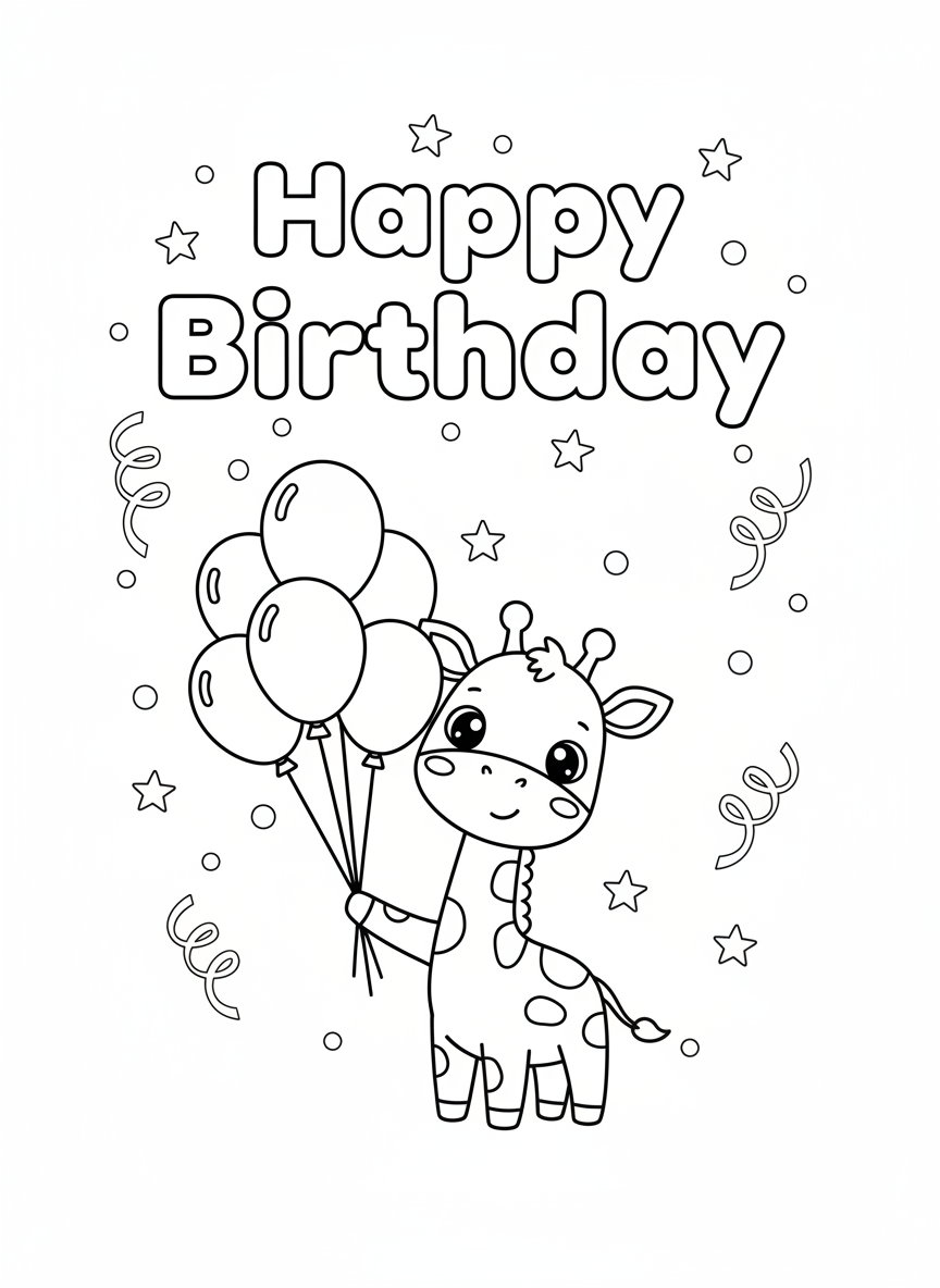 Birthday Colour In Card Pack #5