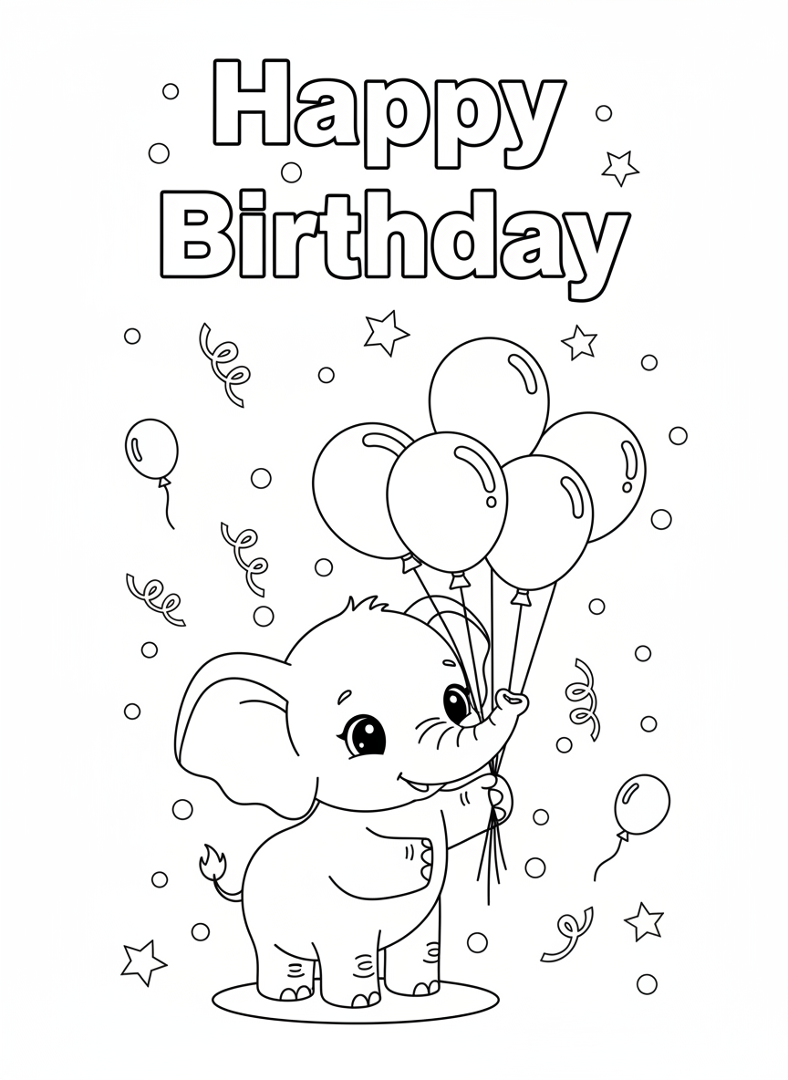 Birthday Colour In Card Pack #4