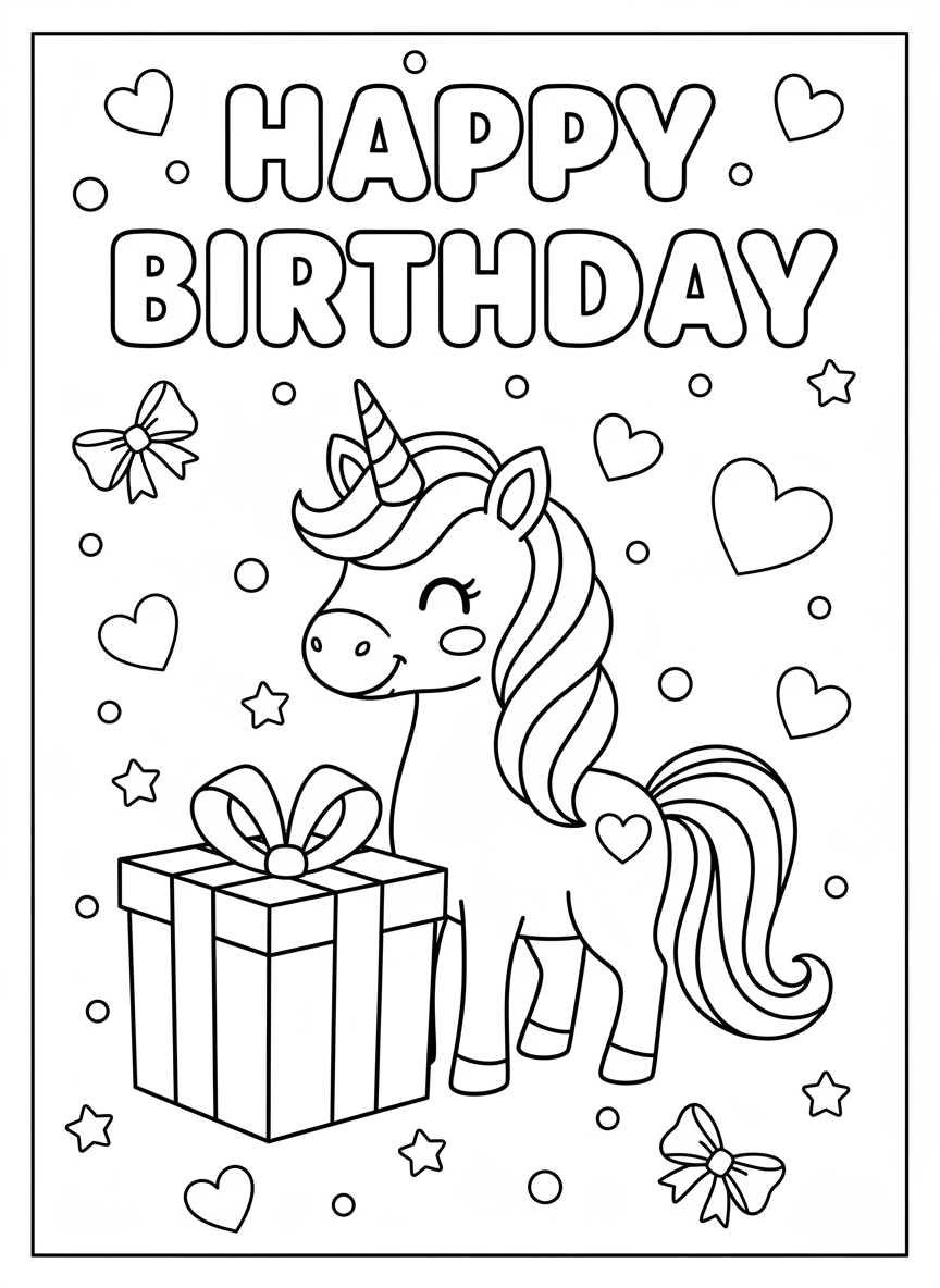 Birthday Colour In Card Pack #7