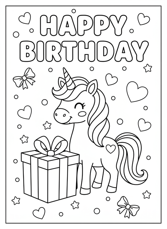 Birthday Colour In Card Pack #7