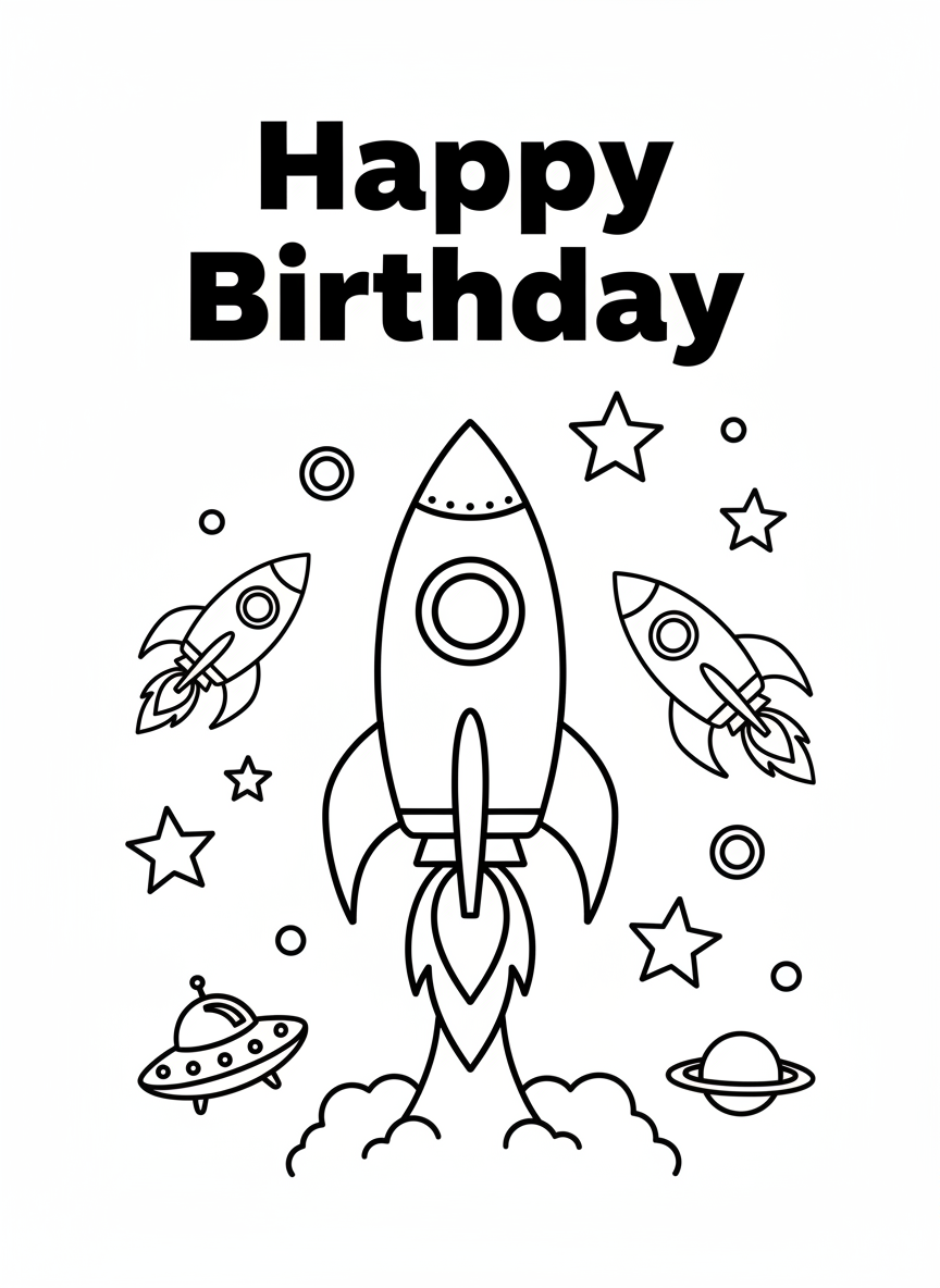 Birthday Colour In Card Pack #1