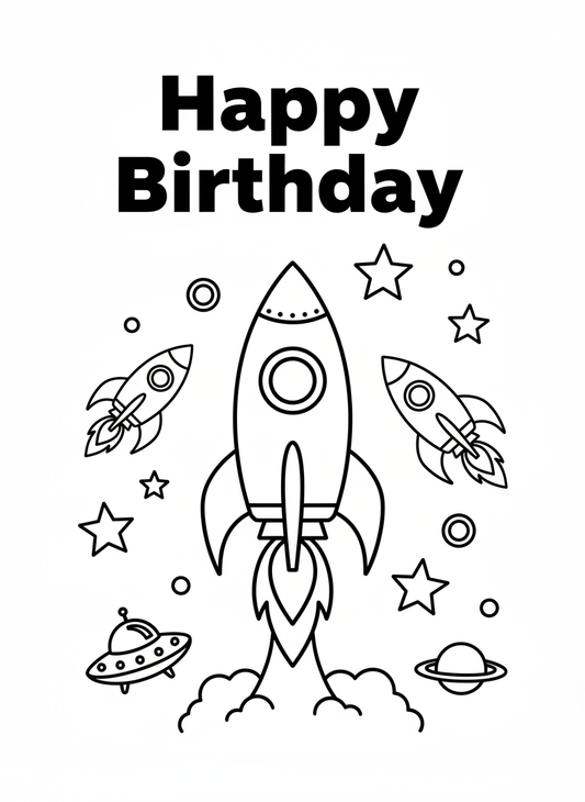 Birthday Colour In Card Pack #1