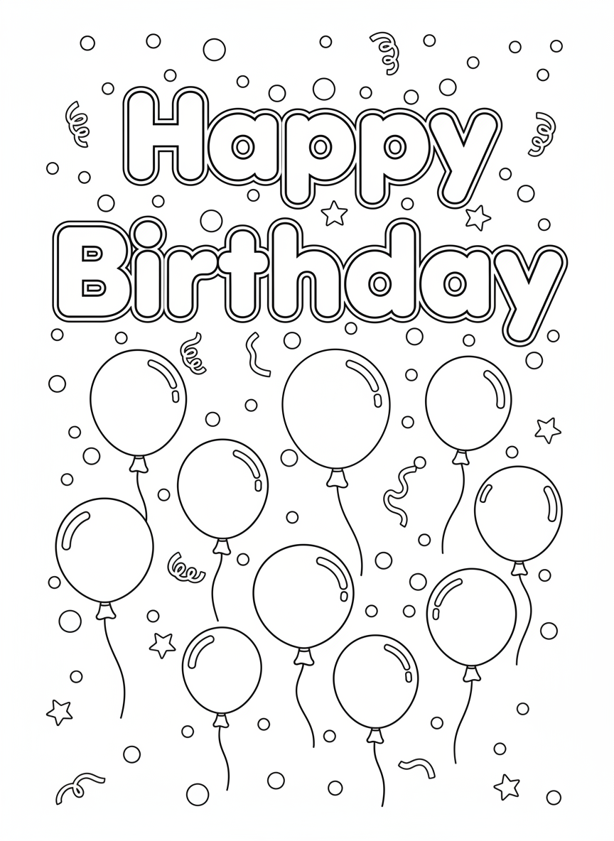 Birthday Colour In Card Pack #2