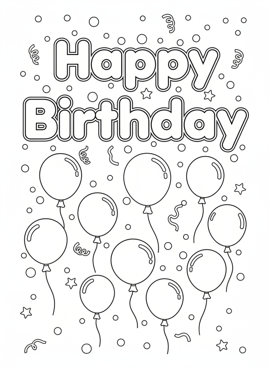 Birthday Colour In Card Pack #2