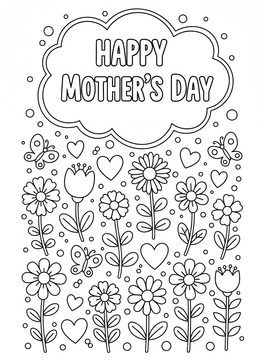 Mother's Day Colour In Card Pack 2