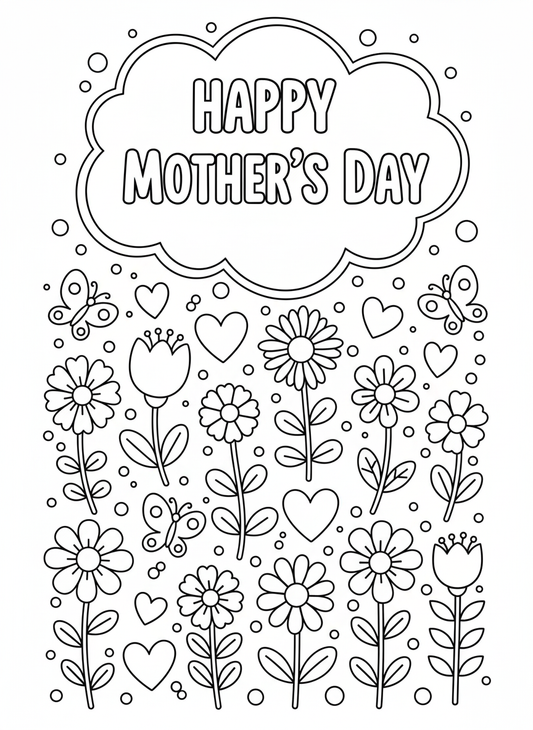 Mother's Day Colour In Card Pack 2