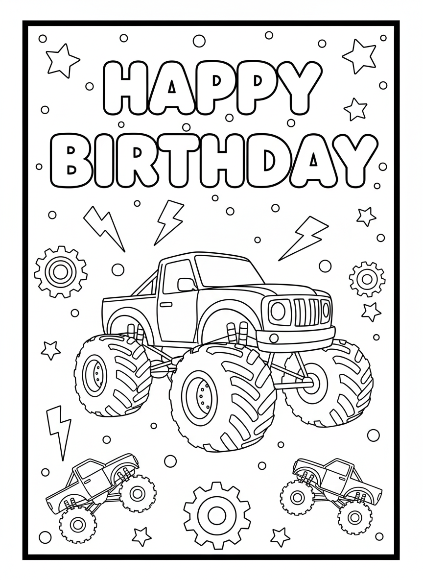 Birthday Colour In Card Pack #1