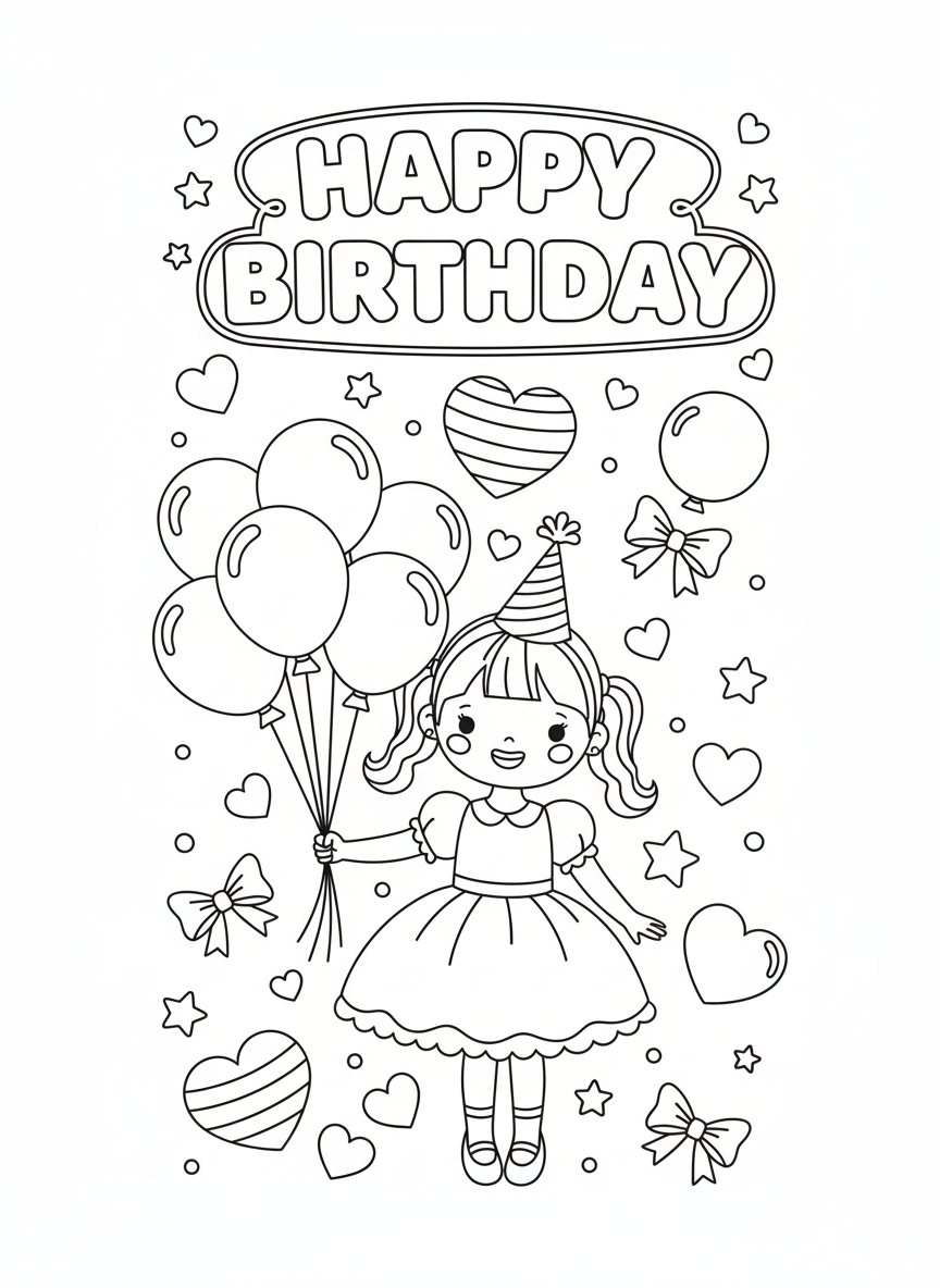 Birthday Colour In Card Pack #7