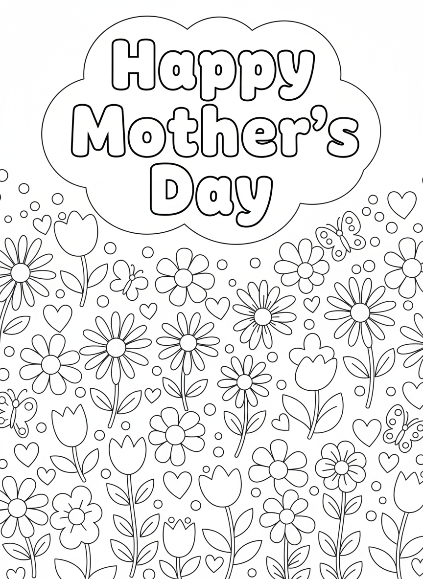 Mother's Day Colour In Card Pack 3