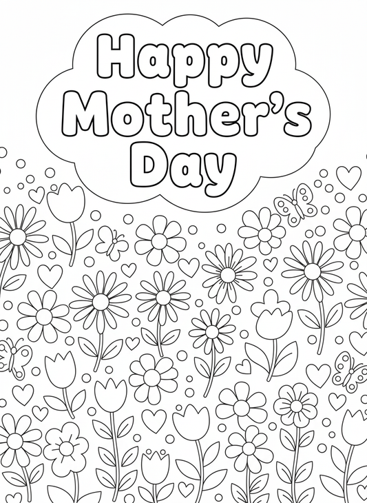 Mother's Day Colour In Card Pack 3
