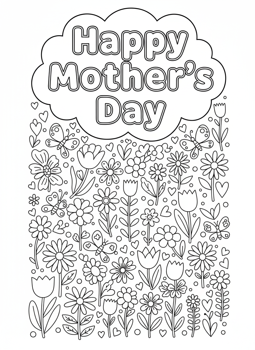Mother's Day Colour In Card Pack 2