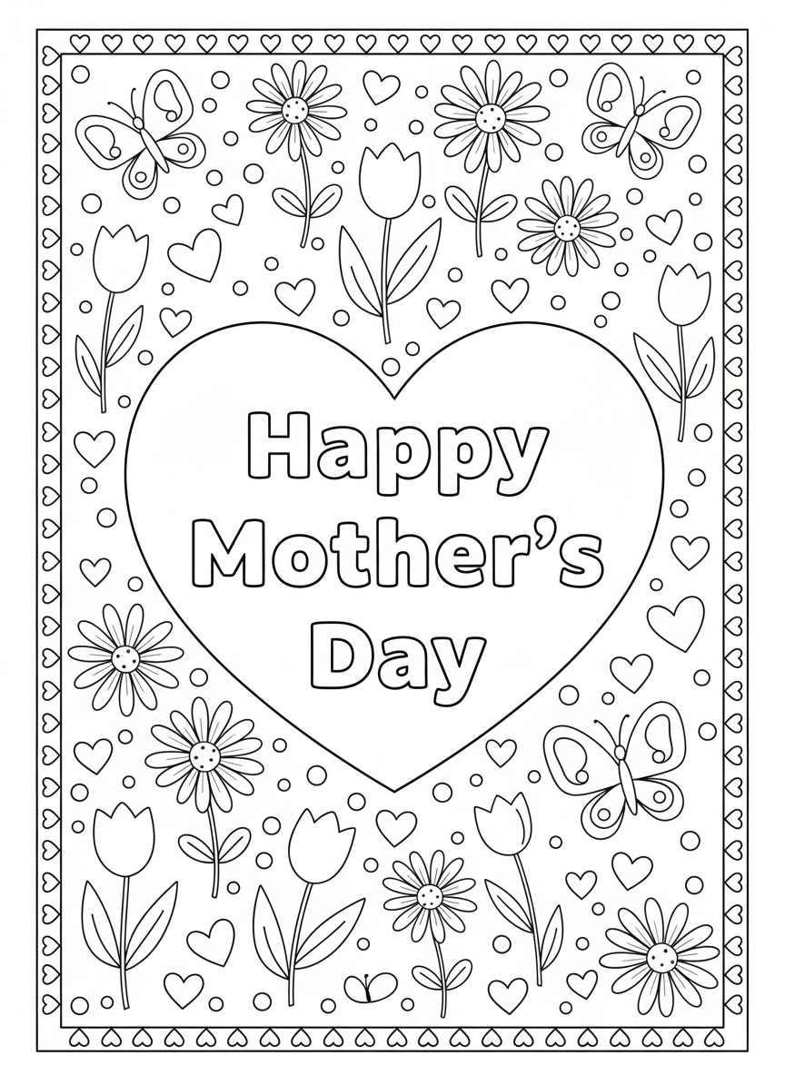 Mother's Day Colour In Card Pack 3