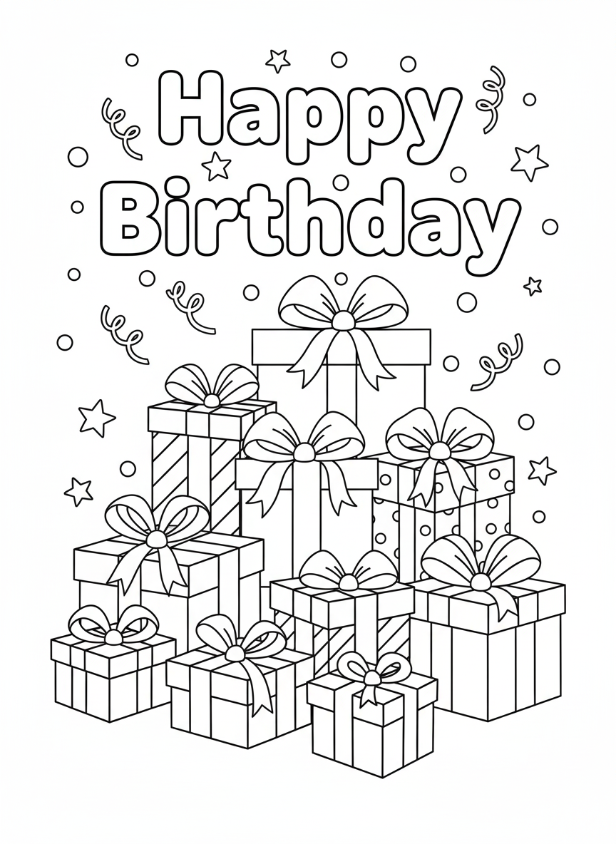 Birthday Colour In Card Pack #3