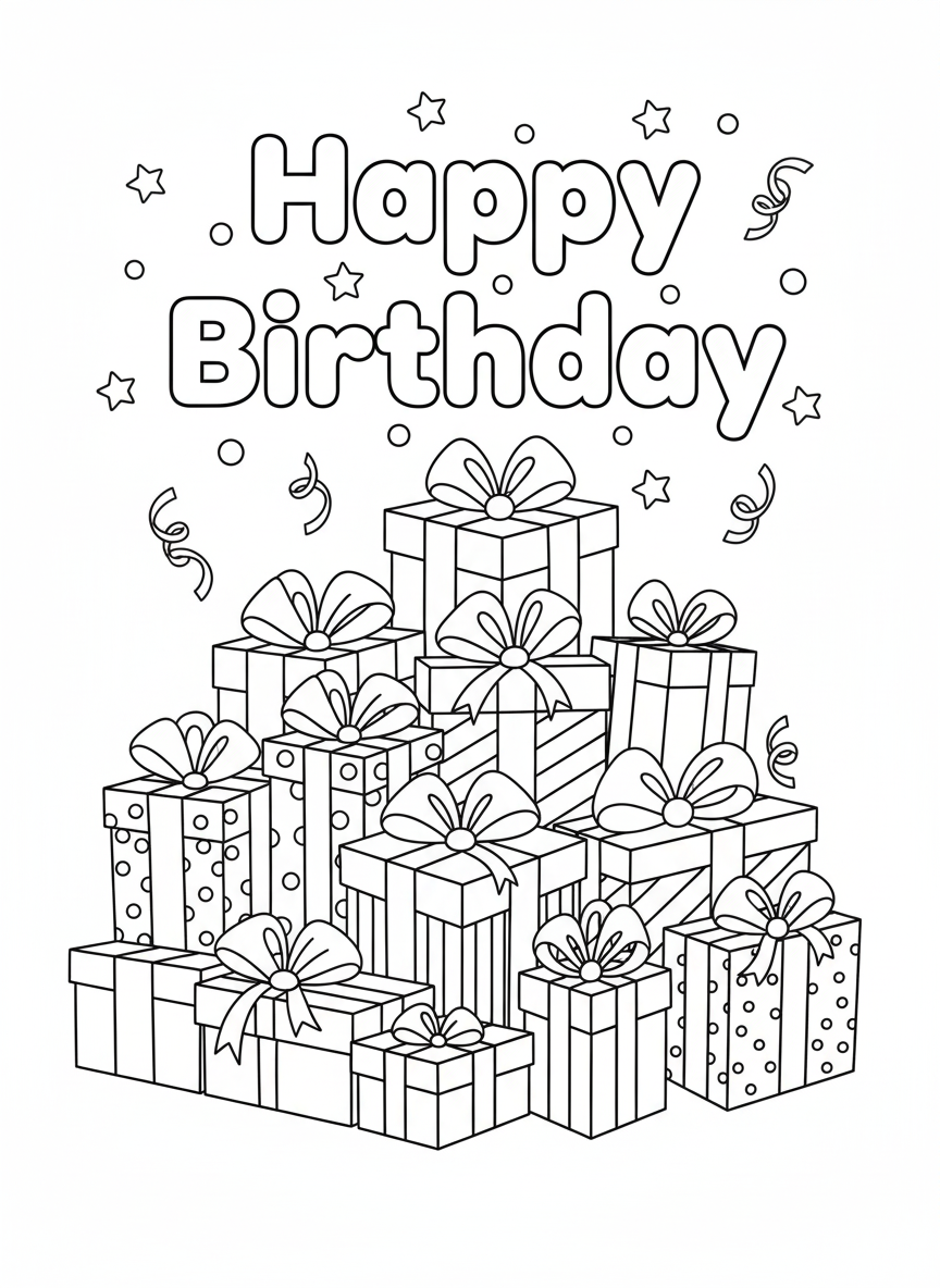 Birthday Colour In Card Pack #5