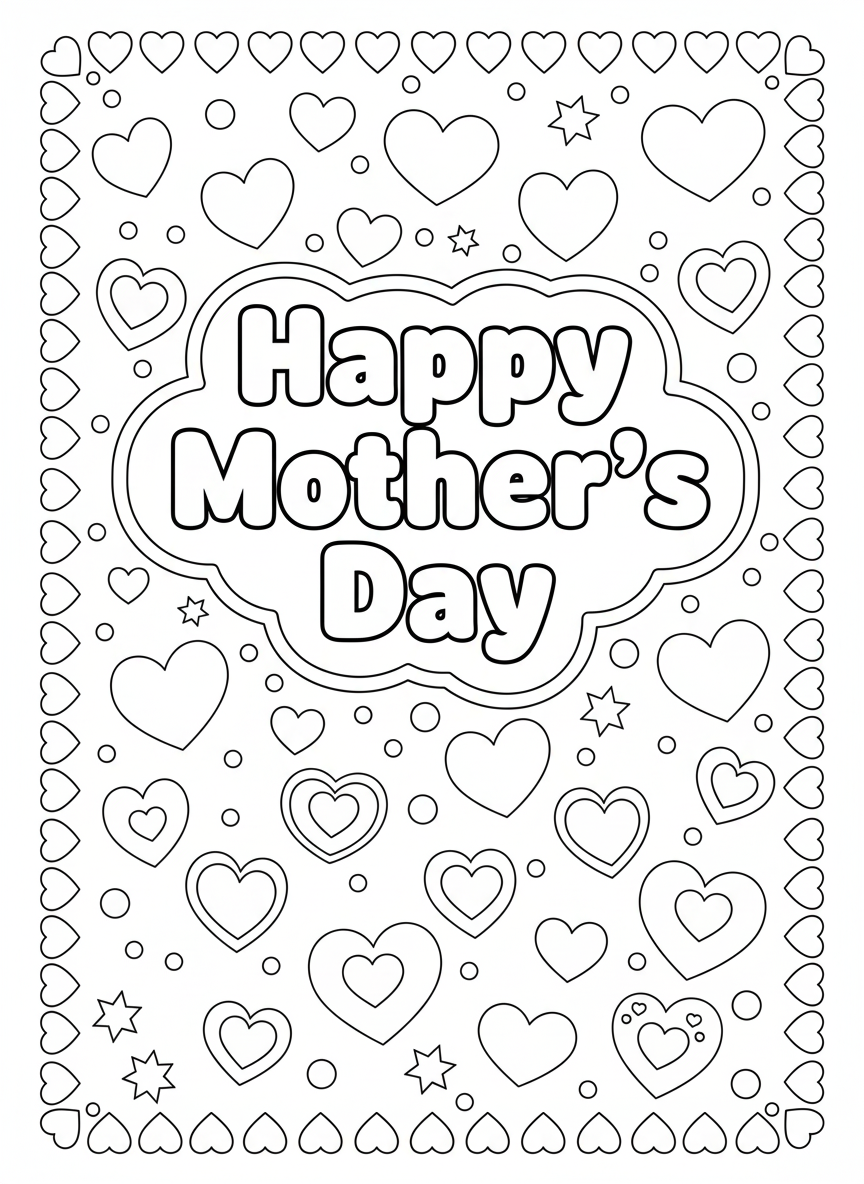 Mother's Day Colour In Card Pack 2