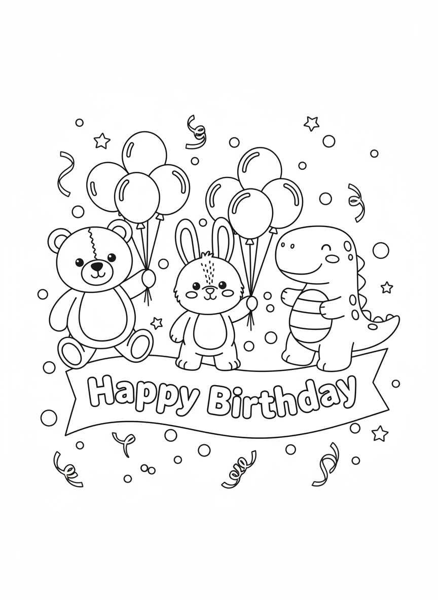 Birthday Colour In Card Pack #3